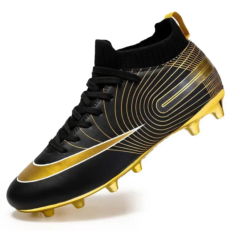 Men Soccer Shoes Ankle Outdoor Long Spikes Football Boots TF Professional Grass Cleats Unisex Football Shoes Chuteira Society