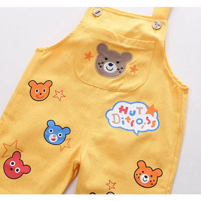 New Spring Autumn Baby Boys Clothes Suit Children Girls Fashion T-Shirt Overalls 2Pcs/Set Toddler Casual Costume Kids Tracksuits