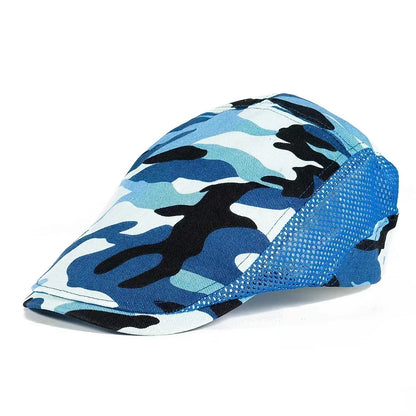 Summer Mens Hats Breathable Mesh Newsboy Caps Outdoor Baker Boy Boinas Cabbie Hat Fashion Driving Flat Cap For Women