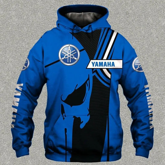 2025 Spring/Summer New 3D Printed Yamaha Motorcycle Off road Hoodie for Extreme Sports Adventure Men's and Women's Hoodies