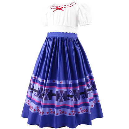 Magic House Charm Costumes For Girls Kids Birthday Princess Party Dress Luisa Madrigal Cosplay Children Halloween Carnival Gown