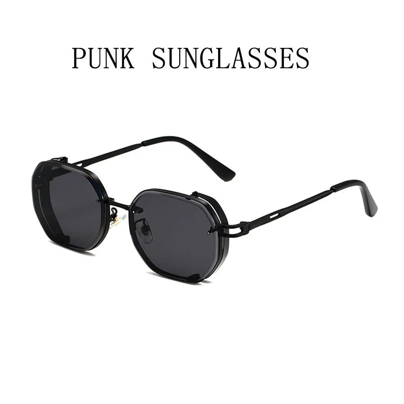 Punk Sunglasses For Men Vintage Steampunk Sunglasses Women Trendy Luxe Square Fashion Glasses Dropshipping Gafas De Sol Hombre