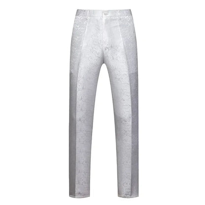 Blue Men's Suit Trousers, Jacquard Fabric Pants, Wedding Party Dress Pant, Asian Size M-5XL 6XL, Pantalones Hombre