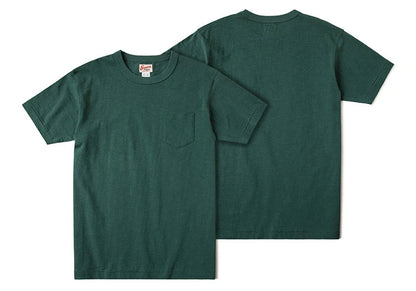 Rugged Bronson Loopwheel Tubular Pocket T-Shirt 220g Slub Cotton Men's Seamless Side Tee Short Sleeve