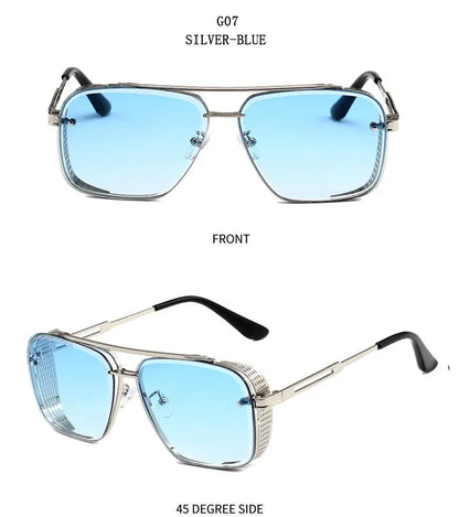 New Punk Square Sunglasses For Men Vintage Fashion Glasses Retro Steampunk Sunglasses Women Trendy Gafas De Sol Hombre Zonnebril