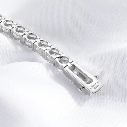 18k Plated 2-4mm Zircon/moissanite Tennis Bracelet for Women Man Full Diamond Original Real 925 Sterling Silver Jewelry