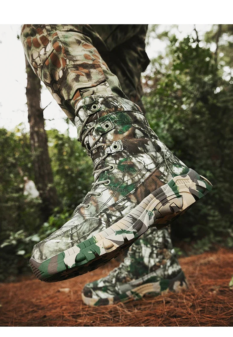 Men Tactical Boots Waterproof Army Work Climbing Hiking Shoes Training Motorcycle Hunting Safety Unisex Desert Boot High Quality