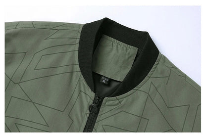 2025 Spring and Autumn New Baseball Collar Short Loose Solid Color Jacket Men's Business Casual Thin Coat Trend Size M-5XL