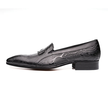 High Quality Fashion Loafers Dress Shoe Men Casual Leather Shoes Elegant Custom Mens Wedding Office Business Shoe Black Big Size