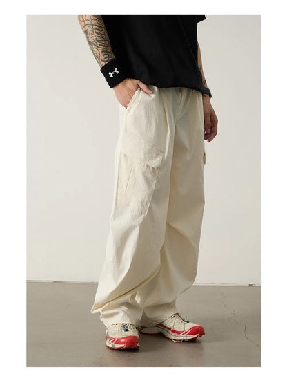 Unisex Outdoor Quick Dry Lightweight Techwear Hiking Cargo Pants Loose Fit Casual Sports Spring Summer Thin Long Pants Trendy