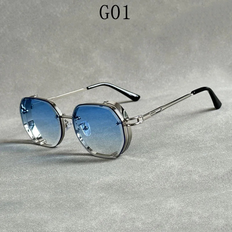 Punk Sunglasses For Men Vintage Steampunk Sunglasses Women Trendy Luxe Square Fashion Glasses Dropshipping Gafas De Sol Hombre