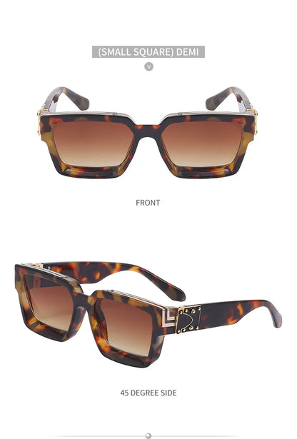 Millionaire Square Sunglasses For Men Vintage Luxury Sunglasses Women Retro Shades Fashion Glasses Gafas De Sol Sonnenbrille Sun