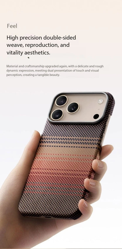 100% Kevlar Aramid Carbon Fiber Case For iPhone 17 Pro Max 17Pro With Magsafe Luxury Cover Magnetic Ultra-Thin Phone Back Case