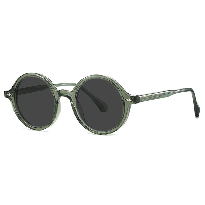 Fashion TR90 Round Big Frame Myopia Optical Prescription Gray Sunglasses For Women Men Driving Fishing Retro Sunglasses 0 to-6.0