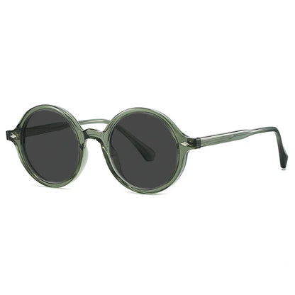 Fashion TR90 Round Big Frame Myopia Optical Prescription Gray Sunglasses For Women Men Driving Fishing Retro Sunglasses 0 to-6.0