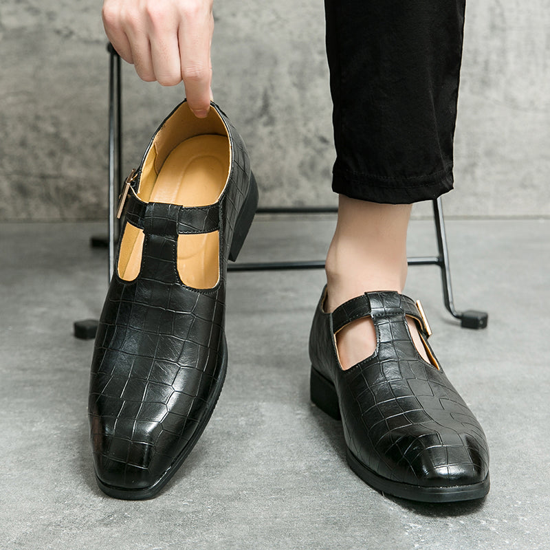 Men's Dress Loafers Handmade PU Leather Shoes