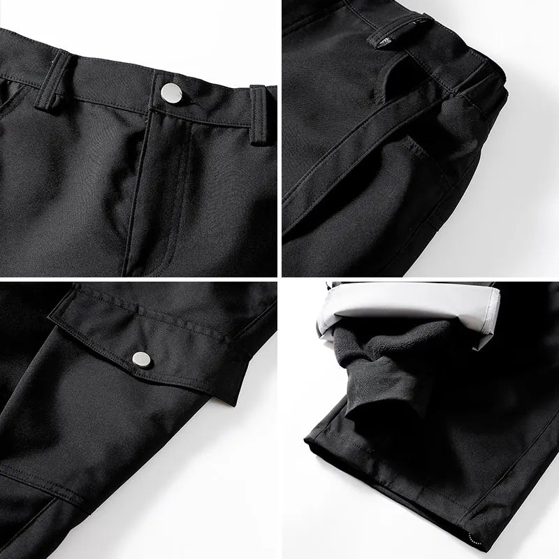 Outdoor Hiking Pants Woman 3 In 1 Removable Fleece Waterproof Camping Trousers Winter Large Pocket Windproof Cycling Travel Pant