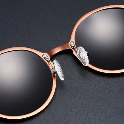 Vintage Aluminum Magnesium Sun Glasses Men Polarized Driving Sunglasses Round Steampunk Shades Brand Designer Eyewear