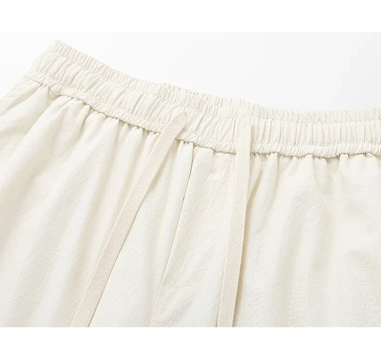 Big Size 8XL Men Casual Pants Elastic Waist Cargo Trouser Male Scimitar Banana Curved Plus Large Drawstring Fashion Straight 6XL