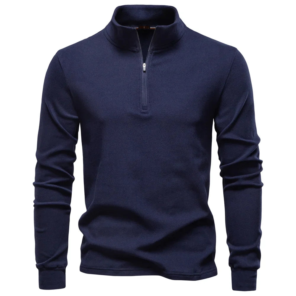 New Men Solid Color Zipper Soft Shell Sweatshirt Long Sleeve Breathable Warm Pullover Casual Streetwear Jacket‌