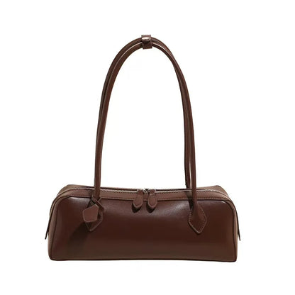 Vintage Long Shoulder Bag Women Shoulder Bag Luxury Cowhide Ladies Handbag Female Commuter Shopping Underarm Bag