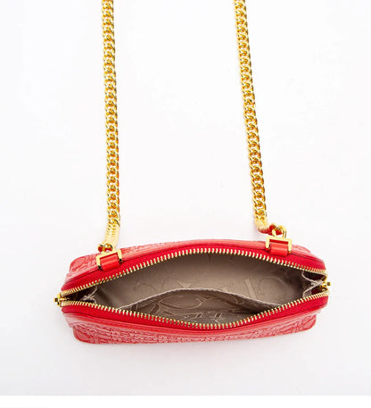 2024 Seasonal New Fashionable and Minimalist Women's Chain Shoulder Bag Solid Color Versatile Letter Print Design Exquisite