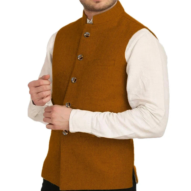 Men Vest Silver Herringbone Solid Color Waistcoat For Wedding Business Banquet Work Formal Daily Casual Men Suit Vest