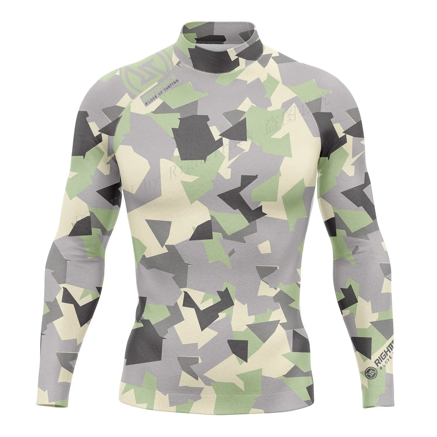 RT Men's Rashguard Surfing Shirt Camo Long Sleeve Diving Sun Screen Beachwear Snorkeling UV Protection Swimwear New's