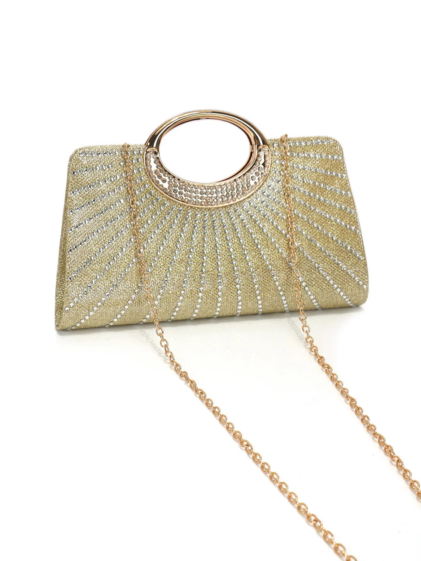 Party Wedding Bridal Handbags Bucket Design Rhinestones Glitter Evening Clutch Bags Cover Open Banquet Purse