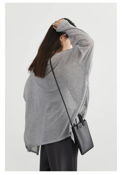 Women's Cardigan New V-neck Long Sleeved Female Shirt Female Jumpers Sun Protection Woman Top Spring Summer 2026
