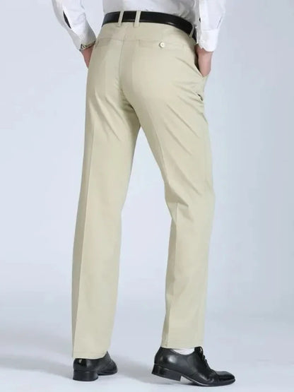 100% Cotton Summer Thin Suit Pants Mens Casual Autumn Thick Classic Business Fashion Stretch Trousers Male Brand Clothes KOACUS