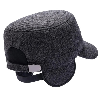 Winter Bomber Hat with Visor Warm Earflaps Hat Warm Lined Baseball Cap Trapper Hunting Hats Oversize Cadet Hat for Big Head Men