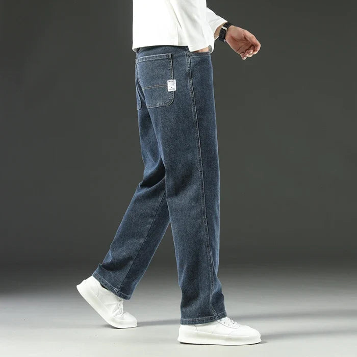 2026 New Y2K  Autumn and Winter Baggy  Jeans Men's  Loose Straight Wide-leg Business Trousers Mens Clothing