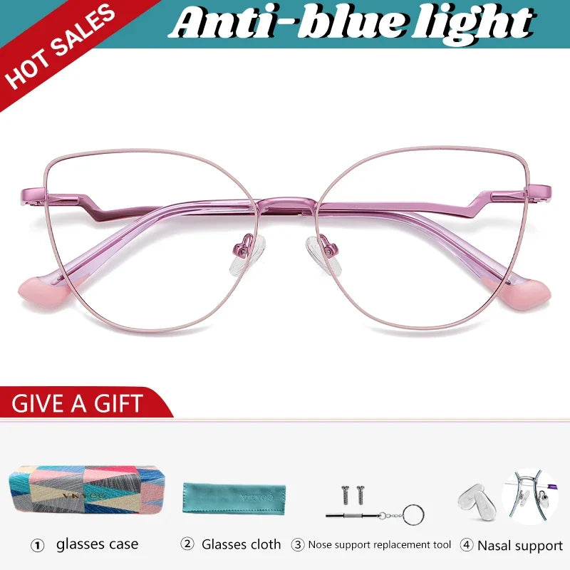 New Myopia Prescription Glasses Hyperopia Reading Glasses Anti Blue Light Computer Glasses Optical Eyeglasses Frame Women