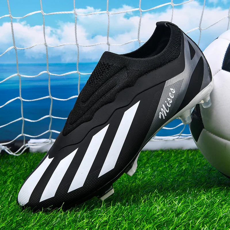 New Men Football Boots Cleats Outdoor Sport Training Breathable Soccer Shoes Long Spikes FG Boys Non Slip Match Comfortable