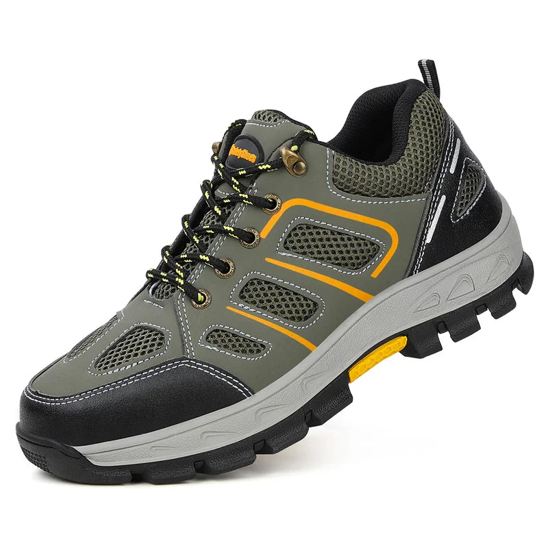 2022 Latest Summer Safety Work Shoes For Men Breathable Indestructible Steel Toe Boots Male Footwear Anti-smash Hiking Shoes