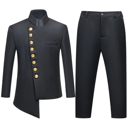 Newest African Boys Suit Set 2 Pieces Jacket Pants Wedding Ring Bearer Outfit Fast Ship Elegant Kids Tuxedo Birthday Wear 3-14T