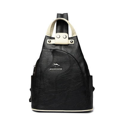 Women Leather Backpacks Zipper Female Chest Bag Travel Back Pack Ladies Bagpack Mochilas School Bags for Teenage Girls Sac A Dos