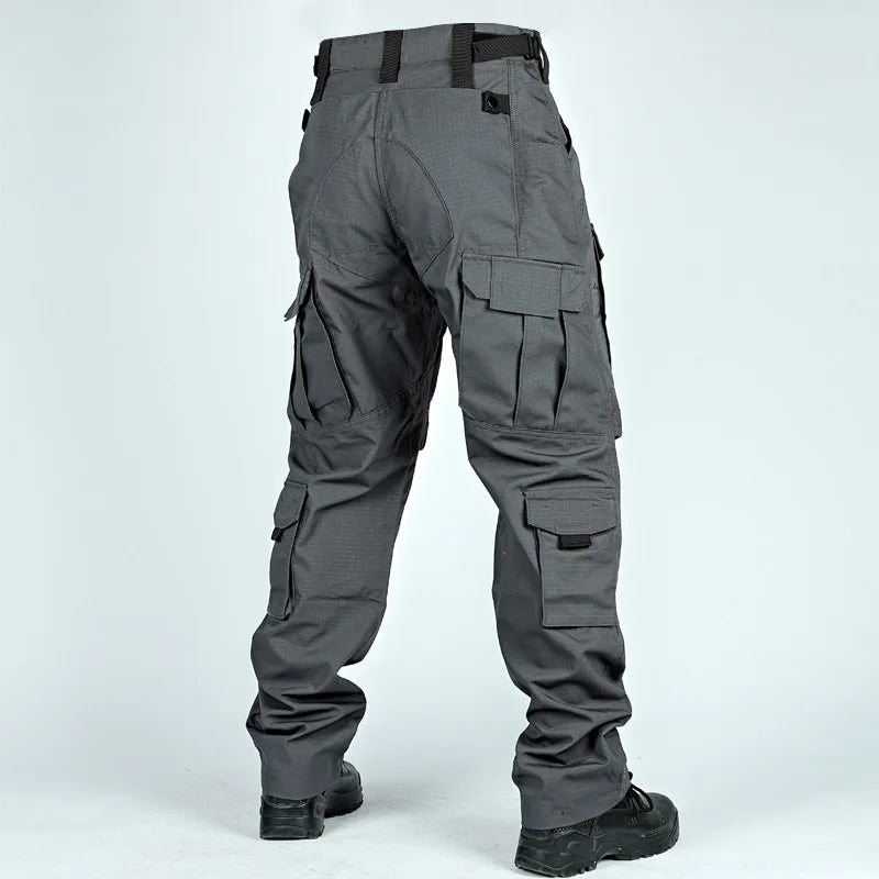 Men Military Tactics Pants Quick Dry Tactical Cargo Pants Wear-Resistant Multi-Pocket Men's Trousers Loose Combat Work Pant Male
