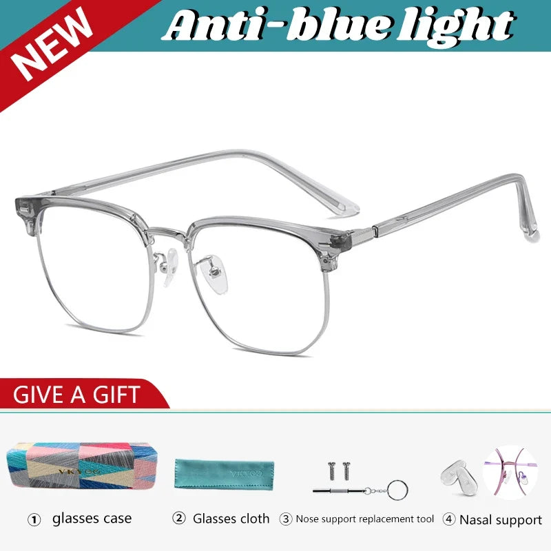 New Models of Versatile Anti-blue Light Glasses Fashion Eyeglasses Frame Simple Retro Can Be Customized Prescription