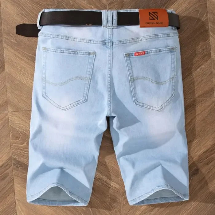2025 Summer Brand Stretch Thin Bermuda Masculina Cotton Denim Jeans Jorts Men Knee Length Soft Ropa Hombre Shorts