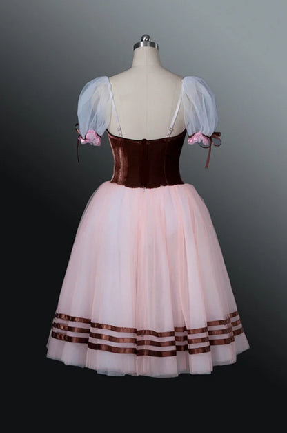 Red Giselle Ballet Dance Ballerina Tutu Dress For Girls Women Stage Performance Costume Long Ballet Dancing Dresses