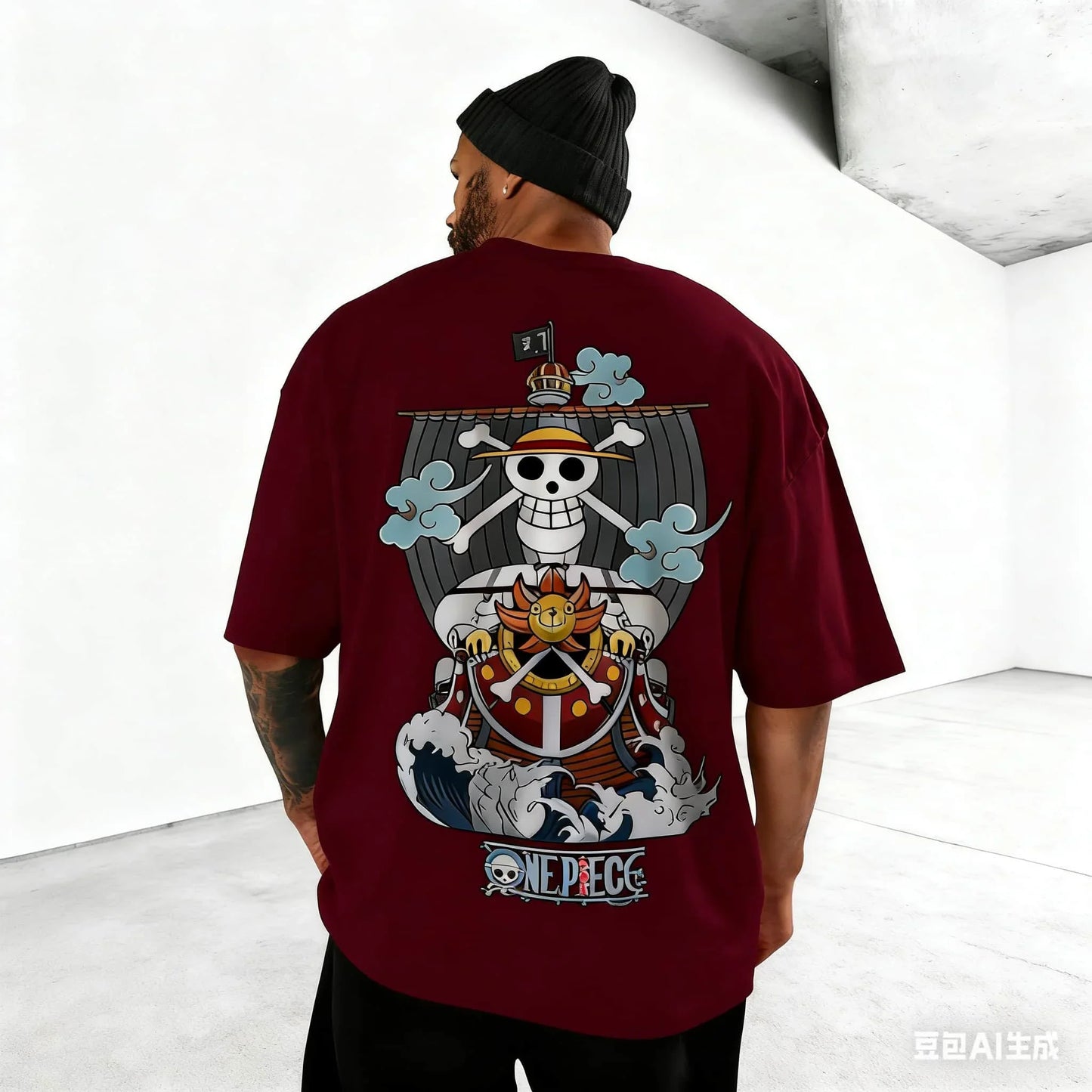 2026 Oversized Anime Men T-Shirt One Piece Luffy Streetwear Gym Workout Short Sleeves Graphic Tee Loose Casual Tops Summer Y2k