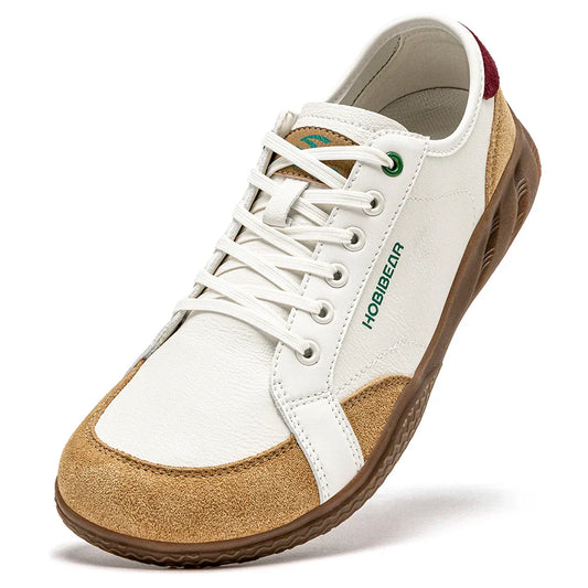 Women Men Barefoot Shoes Wide Toe Box Lightweight Sneakers Casual Color-Blocking Artificial Leather Walking Shoes