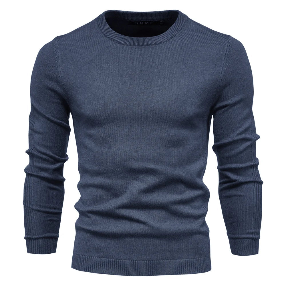 2021 New O-neck Pullover Men's Sweater Casual Solid Color Warm Sweater Men Winter Fashion Slim Mens Sweaters 11 Colors