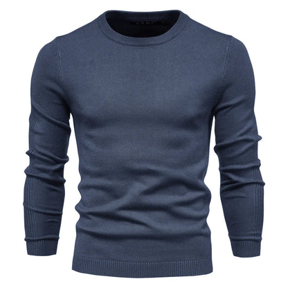 2021 New O-neck Pullover Men's Sweater Casual Solid Color Warm Sweater Men Winter Fashion Slim Mens Sweaters 11 Colors