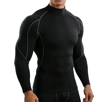 Men Running T shirt Quick Dry Bodybuilding Sport Shirt Long Sleeve Shirts Compression Top Fitness Tight Rashgard Gym T-Shirt Men