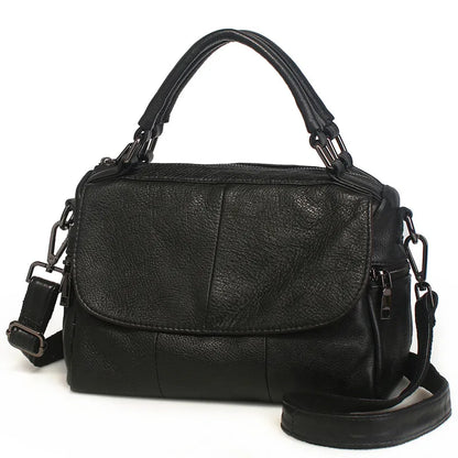 Women Natural Leather Handbags Female Bag High Quality Solid Color Zipper Shoulder Crossbody Bag Cowhide Tote Top-Handle Bags