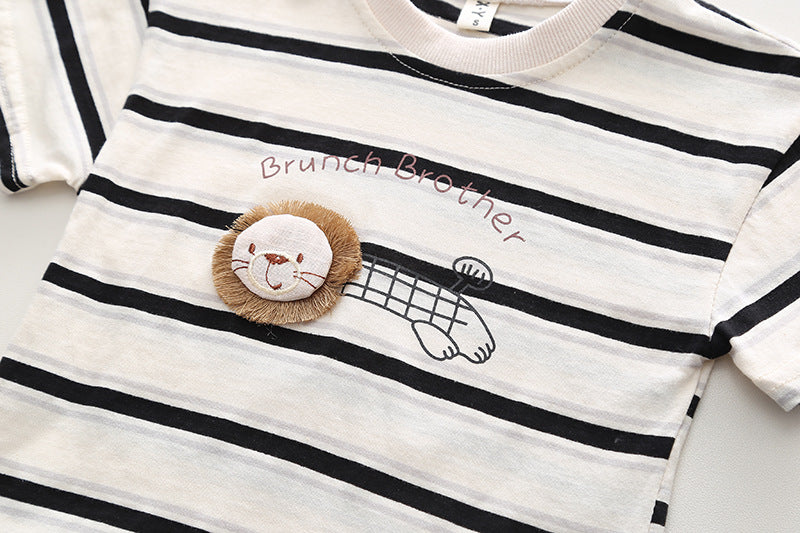 New Summer Baby Boys Clothes Suit Children T-Shirt Shorts 2Pcs/Sets Girls Clothing Infant Casual Costume Kids Tracksuits