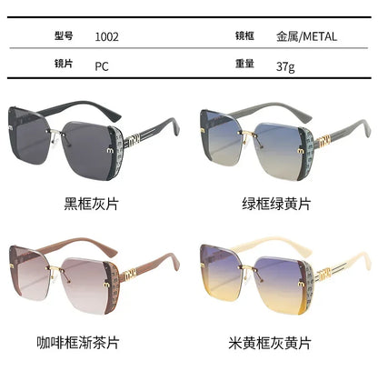 New Fashion Square Sunglasses Women Luxury Brand Anti Strong Light Vintage Large Frame Cool Sun Glasses Gafas De Sol Mujer